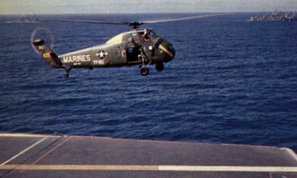 hmm-163 evil eyes marine helicopter transport squadron hus-1 seahorse usmc uss bennington cvs-20 02