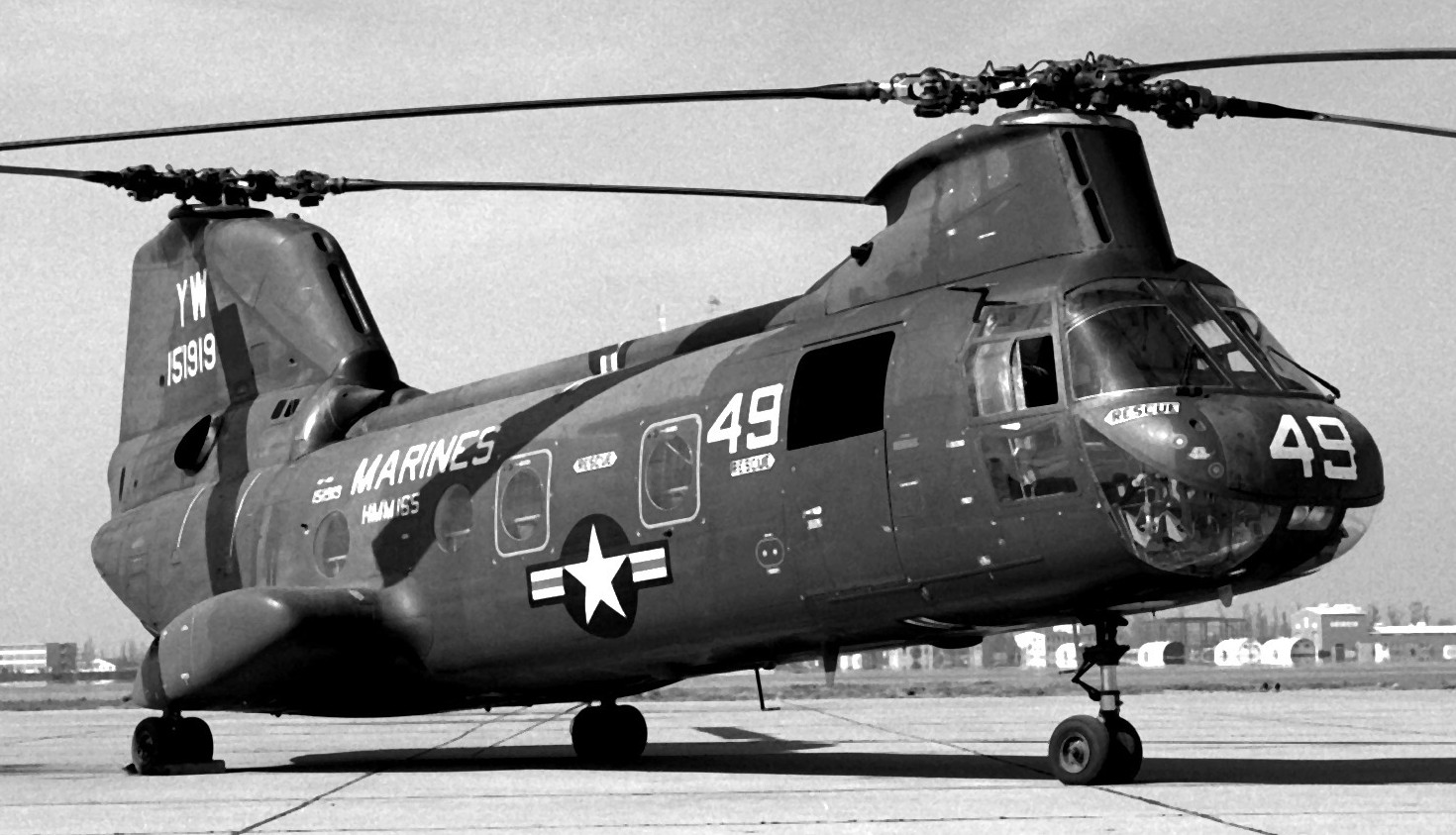 hmm-165 white knights ch-46a sea knight marine medium helicopter squadron usmc mcas tustin california 1966