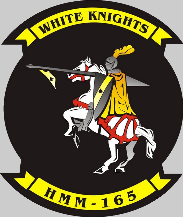 hmm-165 white knights insignia crest patch badge ch-46e sea knight marine medium helicopter squadron usmc 02x