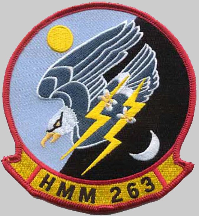 hmm-263 thunder chickens insignia crest patch badge ch-46e sea knight marine medium helicopter squadron usmc 03x