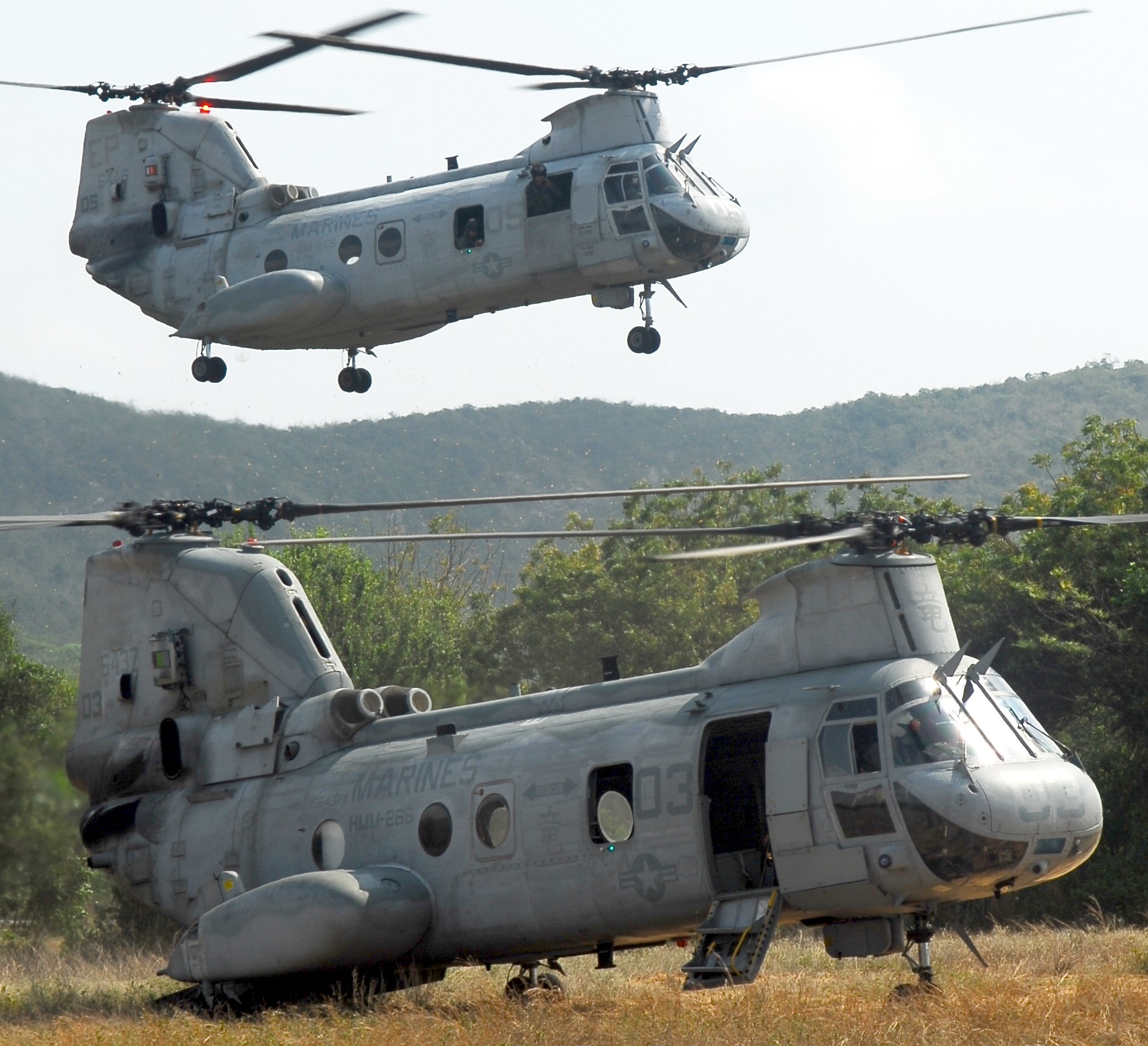 hmm-265 dragons ch-46e sea knight marine medium helicopter squadron usmc exercise cobra gold thailand 30