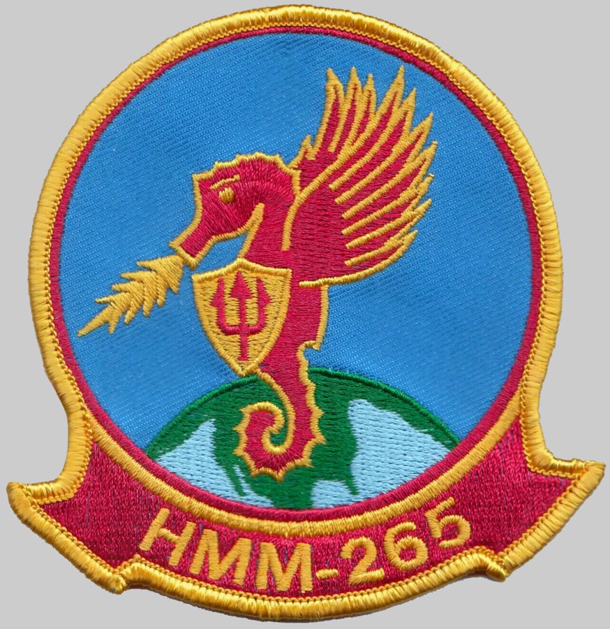 hmm-265 dragons insignia crest patch badge ch-46e sea knight marine medium helicopter squadron usmc 02p