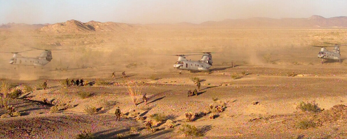 hmm-266 fighting griffins ch-46e sea knight marine medium helicopter squadron usmc chocolate mountain firing range arizona 02