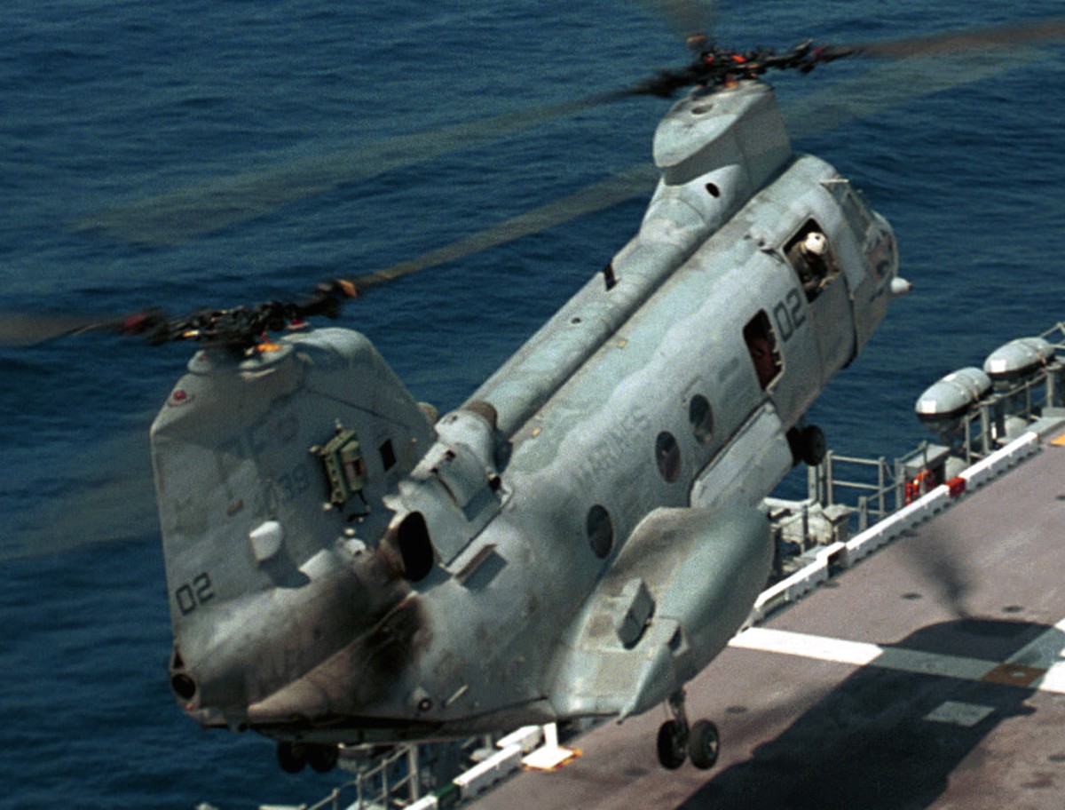 hmm-364 purple foxes ch-46e sea knight marine medium helicopter squadron exercise kernel blitz 2001