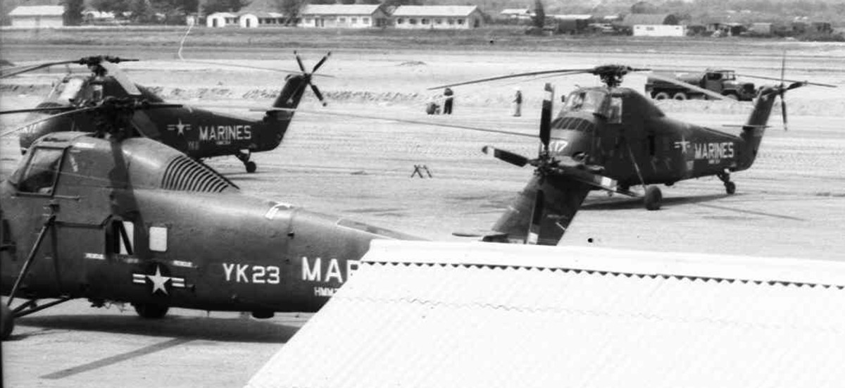 hmm-364 purple foxes uh-34 seahorse marine medium helicopter squadron usmc da nang vietnam 1964