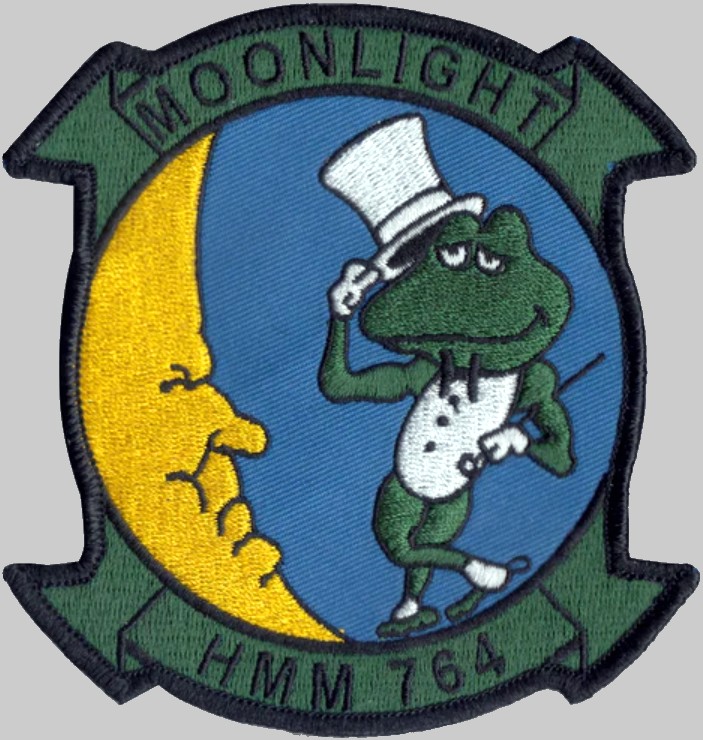 hmm-764 moonlight insignia crest patch badge ch-46e sea knight marine medium helicopter squadron 02x