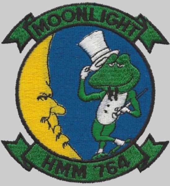 hmm-764 moonlight insignia crest patch badge ch-46e sea knight marine medium helicopter squadron usmc 03p