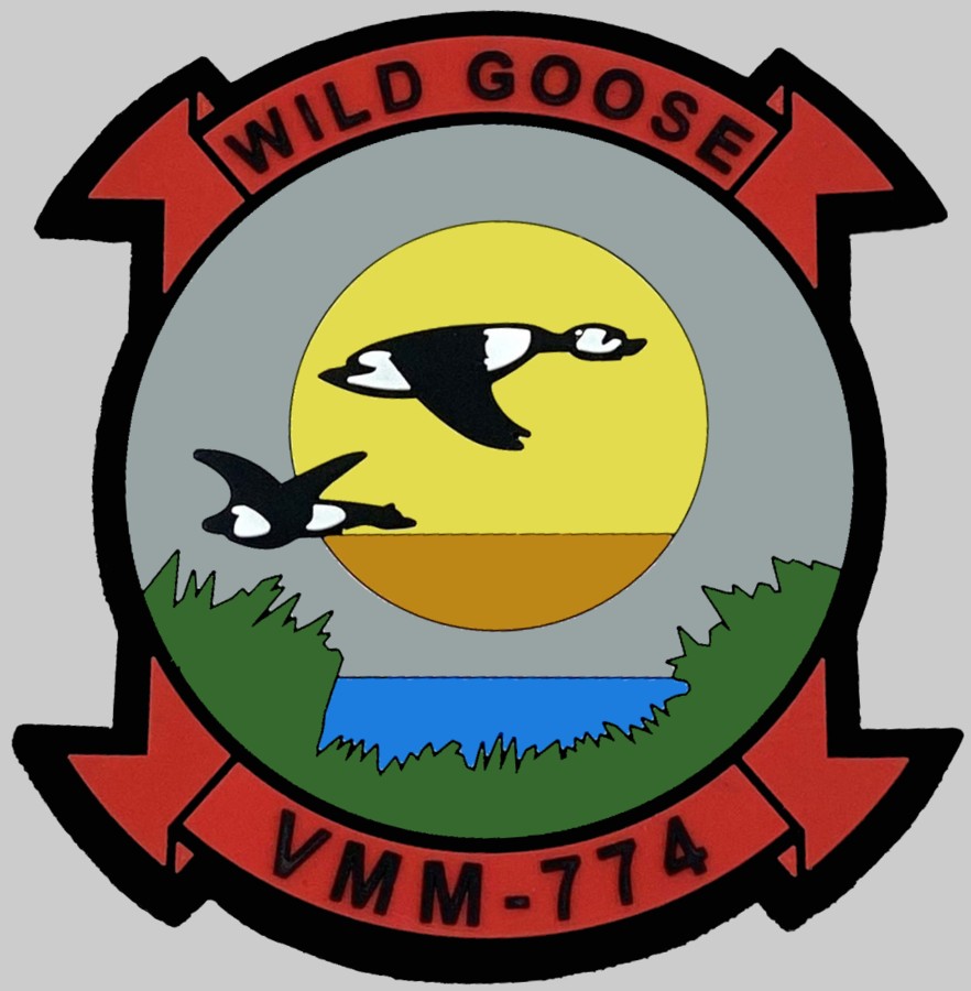 hmm-774 moonlight insignia crest patch badge ch-46e sea knight marine medium helicopter squadron 02x