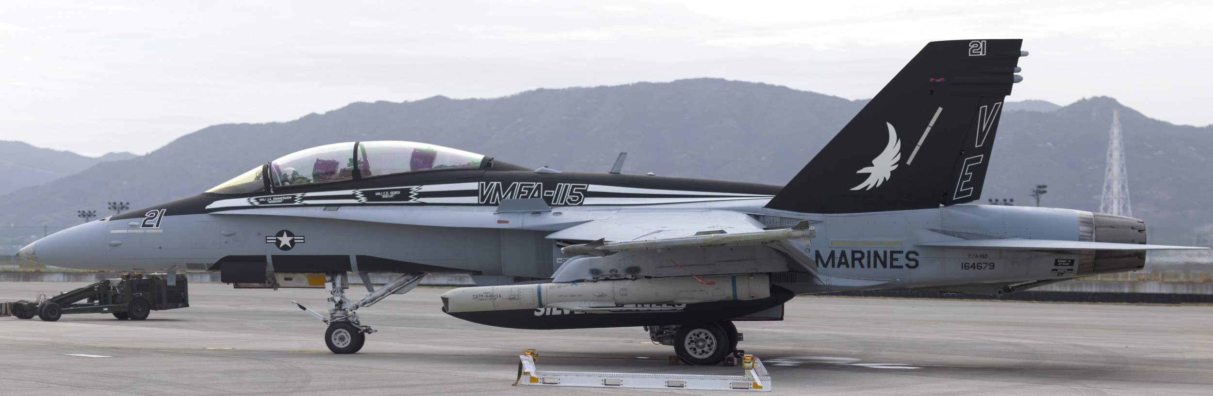 vmfa-115 silver eagles marine fighter attack squadron f/a-18d hornet mcas iwakuni 255