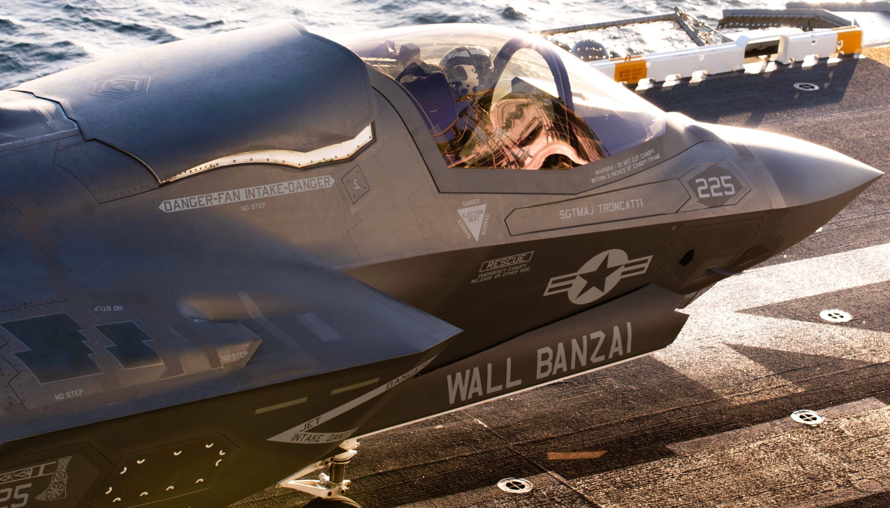 vmfa-225 vikings marine fighter attack squadron f-35b lightning ii wall banzai 25