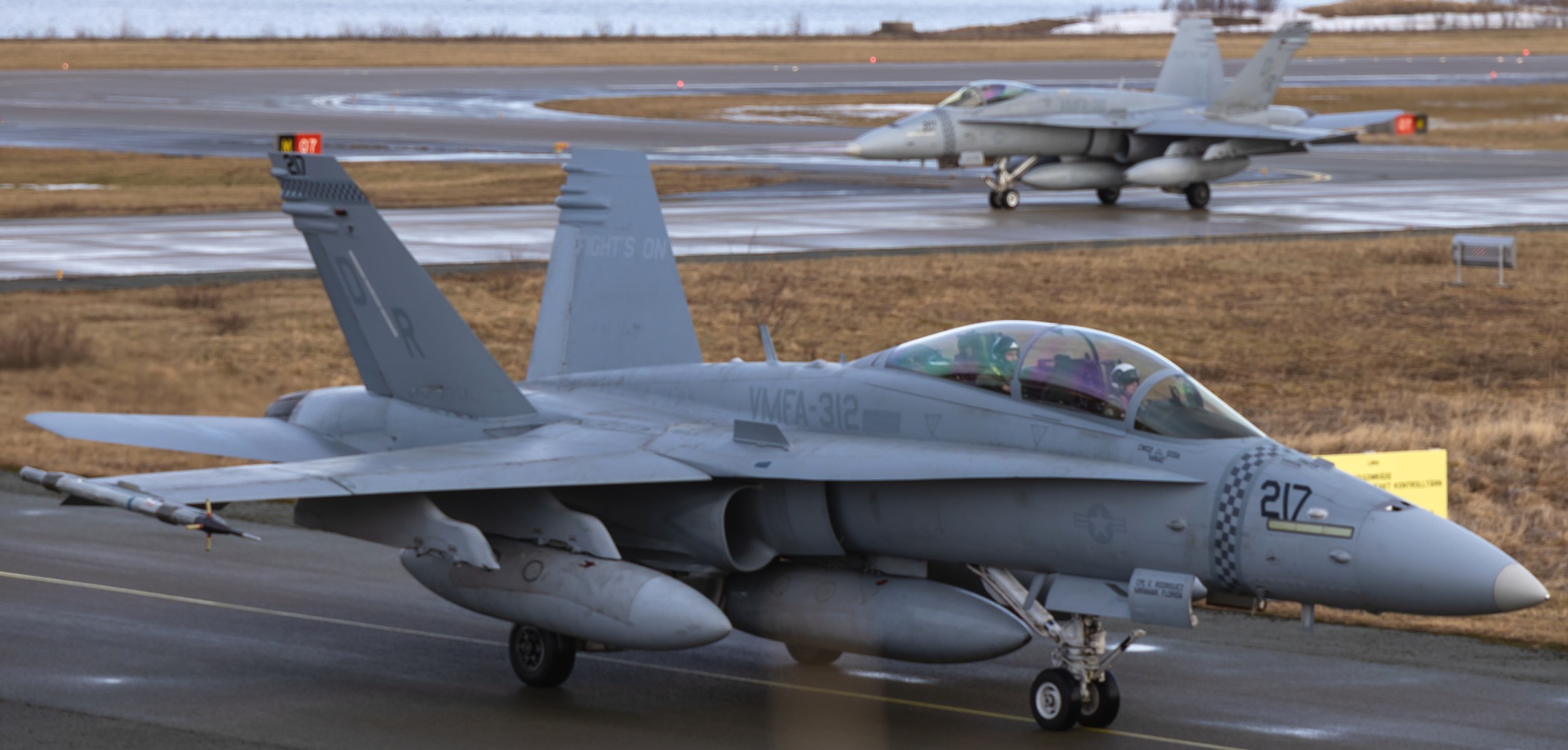 vmfa-312 checkerboards marine fighter attack squadron f/a-18d hornet bodo air station norway nato 2022 151