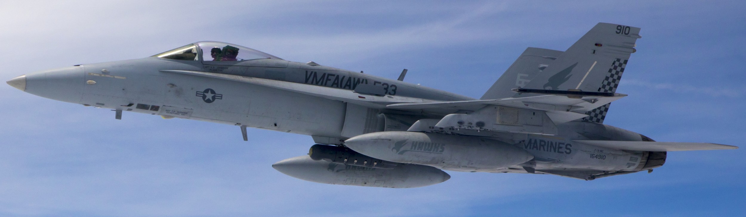 vmfa(aw)-533 hawks marine fighter attack squadron f/a-18c hornet guam 106