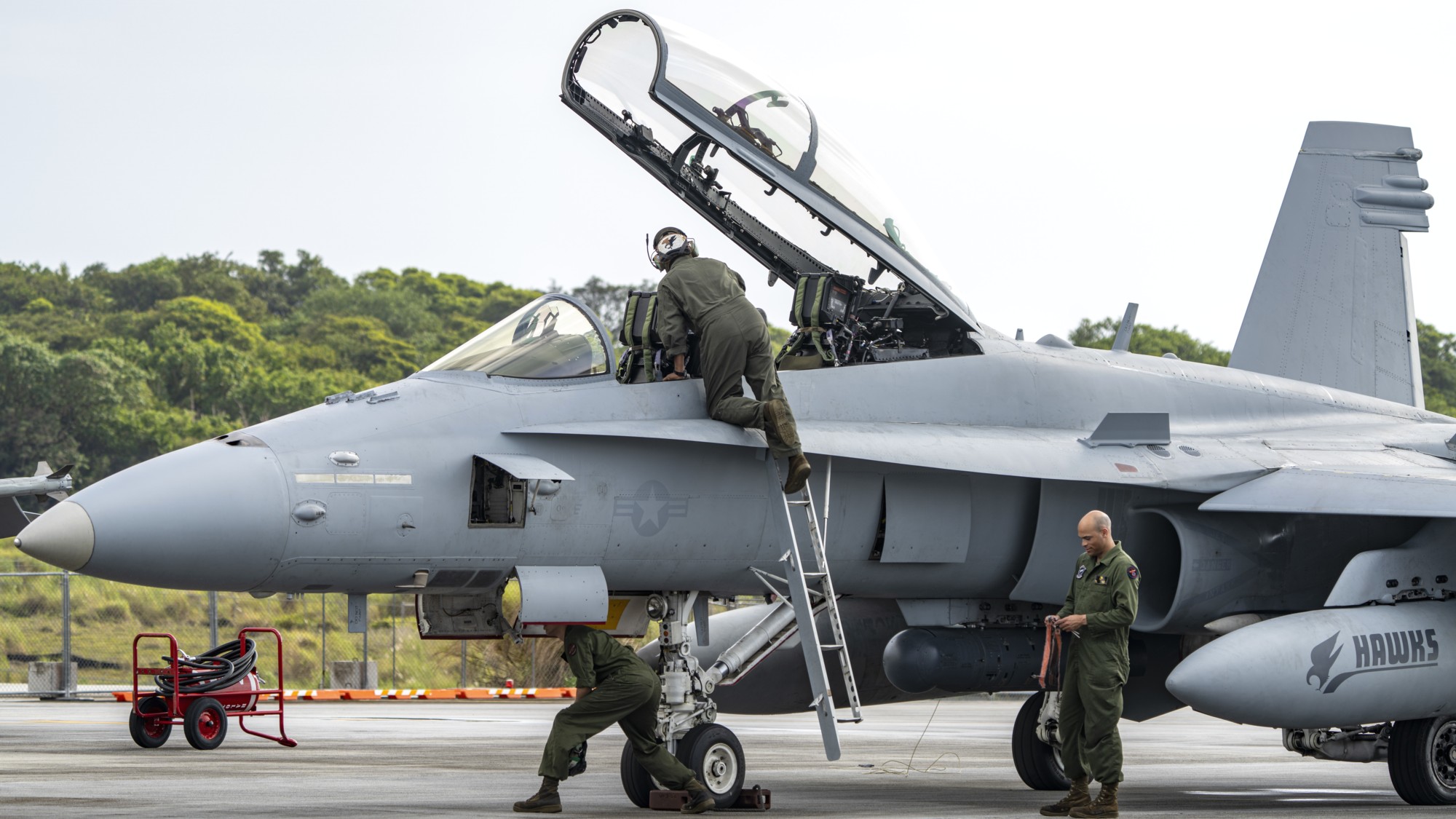 vmfa(aw)-533 hawks marine fighter attack squadron f/a-18d hornet 112