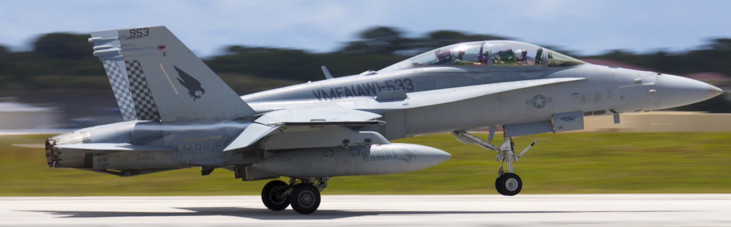 vmfa(aw)-533 hawks marine fighter attack squadron f/a-18d hornet 120