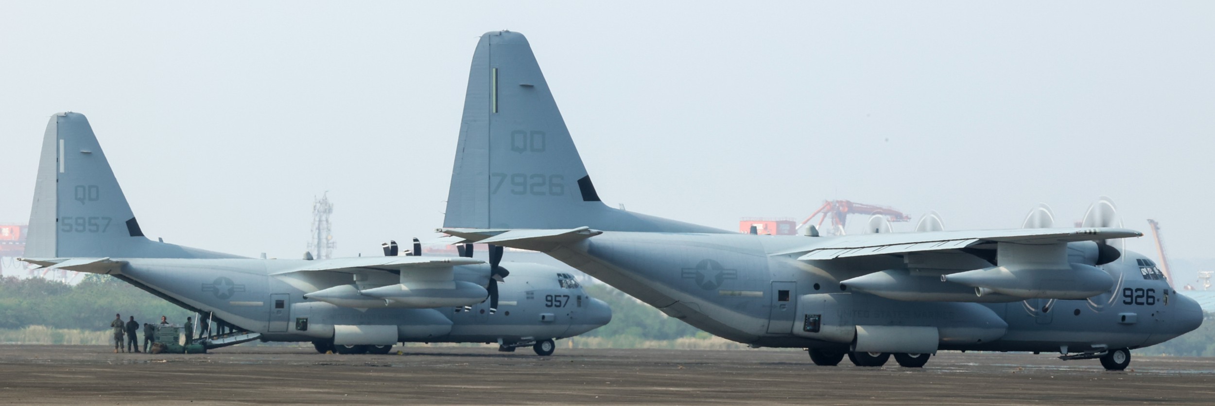 vmgr-152 sumos marine aerial refueler transport squadron kc-130j super hercules usmc subic bay airport 103