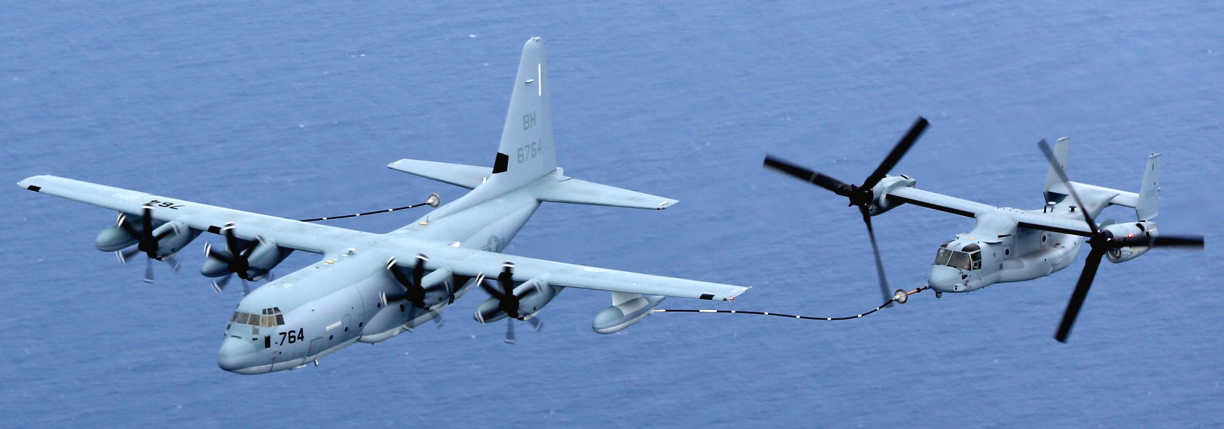 vmgr-252 otis marine aerial refueler transport squadron kc-130j super hercules refueling mv-22b osprey 25