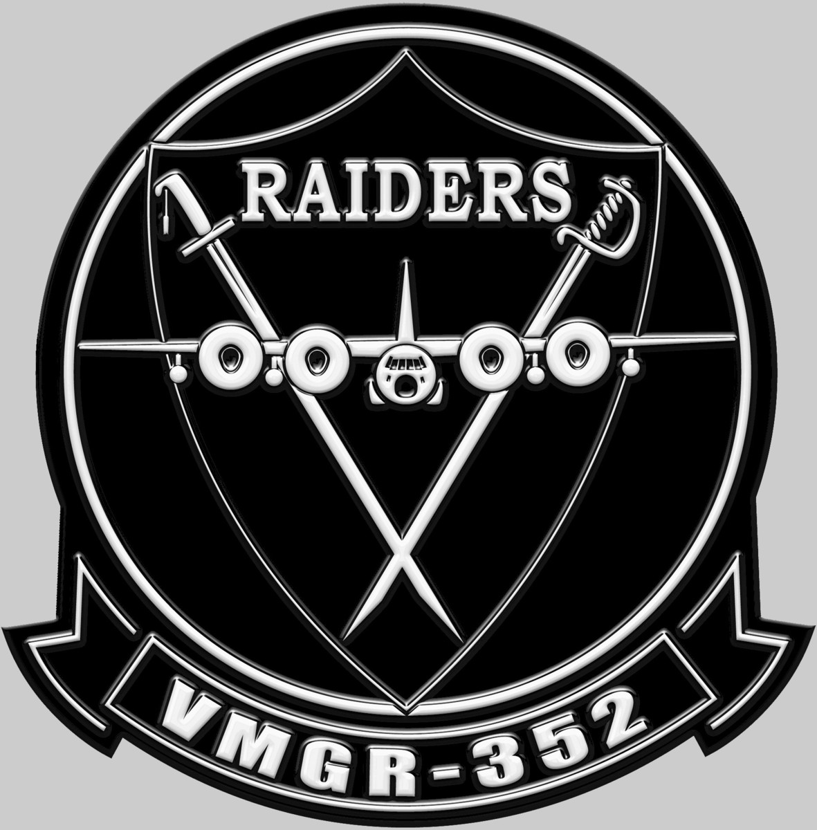 vmgr-352 raiders insignia crest patch badge marine aerial refueler transport squadron kc-130j super hercules 02x