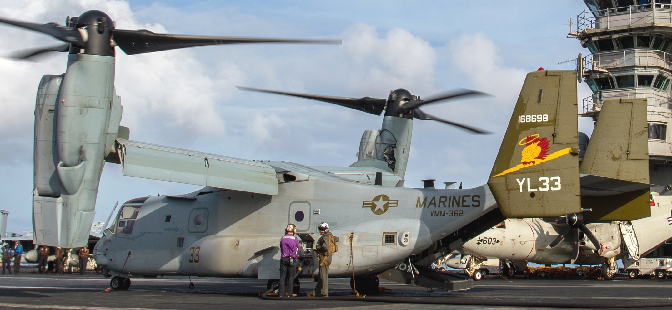 vmm-362 ugly angels marine medium tiltrotor squadron mv-22b osprey cvn-68 uss nimitz 55