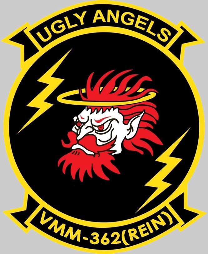 vmm-362 ugly angels insignia crest patch badge marine medium tiltrotor squadron 02xx