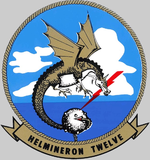 hm-12 sea dragons insignia crest patch badge helicopter mine countermeasures squadron navy 03