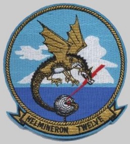 hm-12 sea dragons insignia crest patch badge helicopter mine countermeasures squadron navy 06