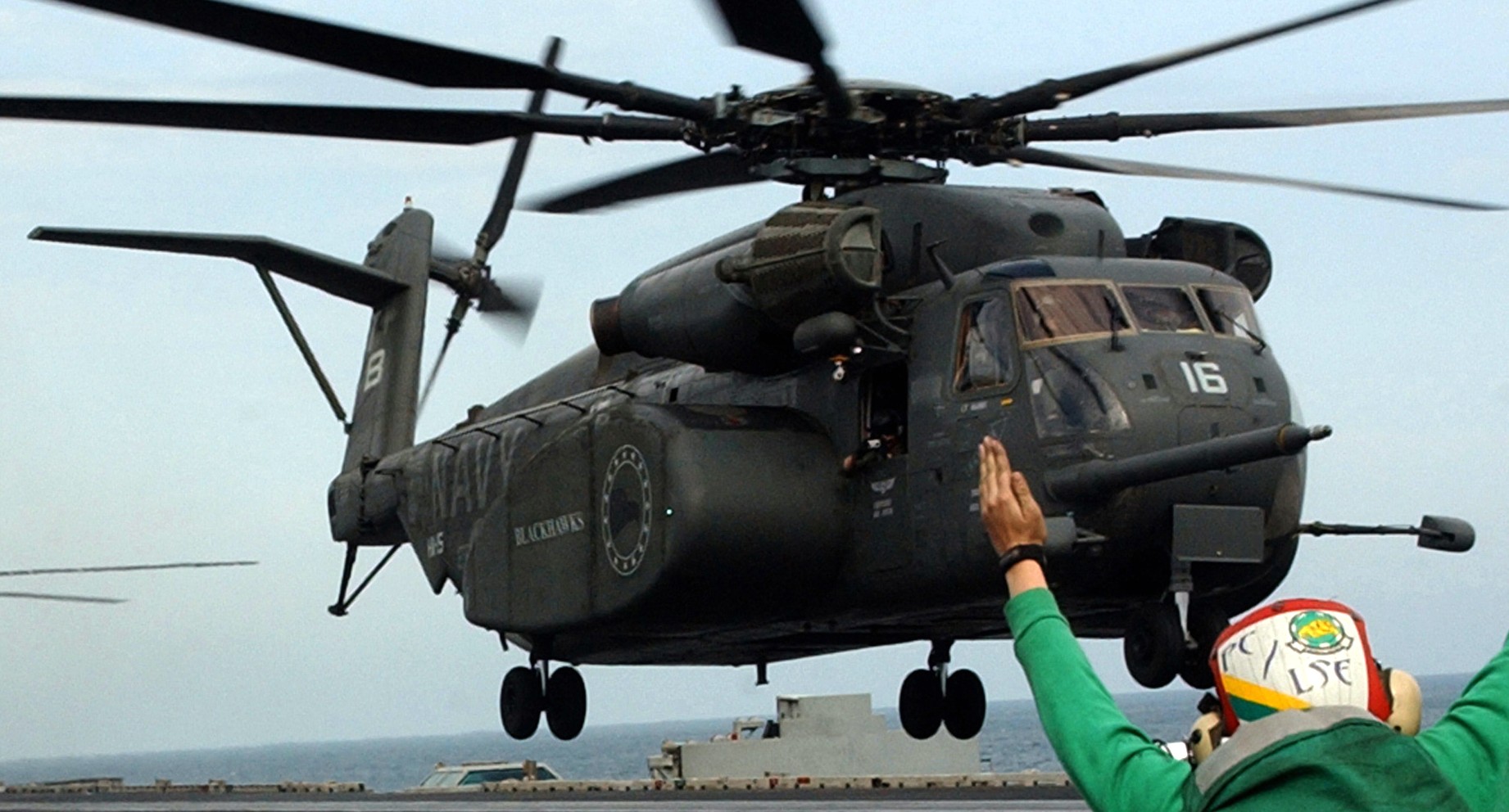 hm-15 blackhawks helicopter mine countermeasures squadron navy mh-53e sea dragon 106 uss harry s. truman cvn-75