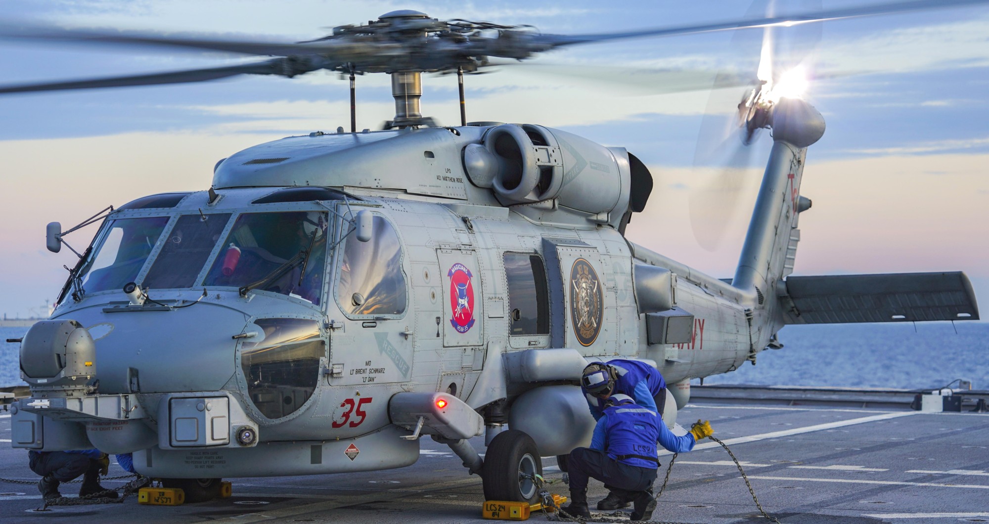 hsm-35 magicians helicopter maritime strike squadron mh-60r seahawk 77