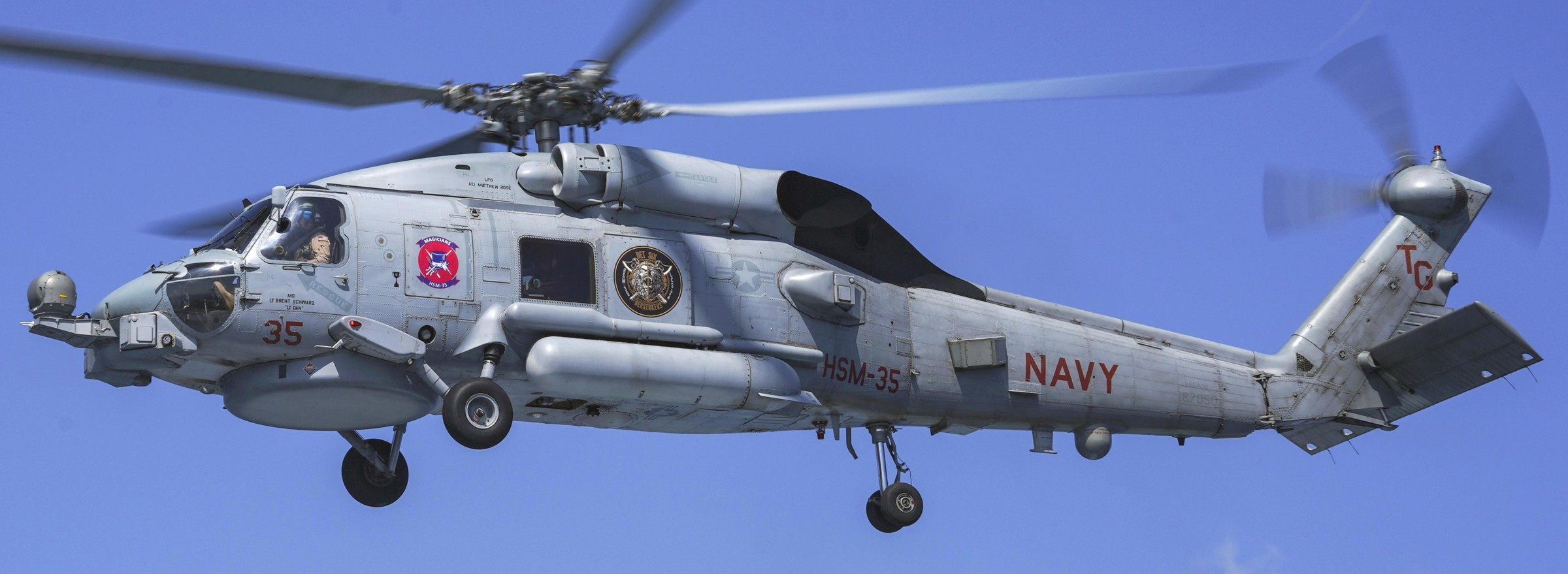 hsm-35 magicians helicopter maritime strike squadron mh-60r seahawk 84