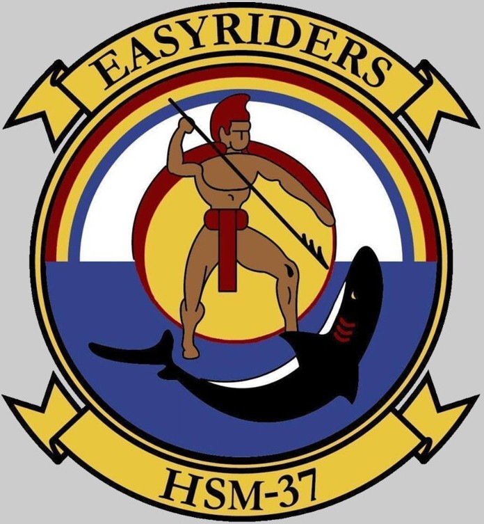 hsm-37 easyriders insignia crest patch badge helicopter maritime strike squadron us navy mcb hawaii 02x