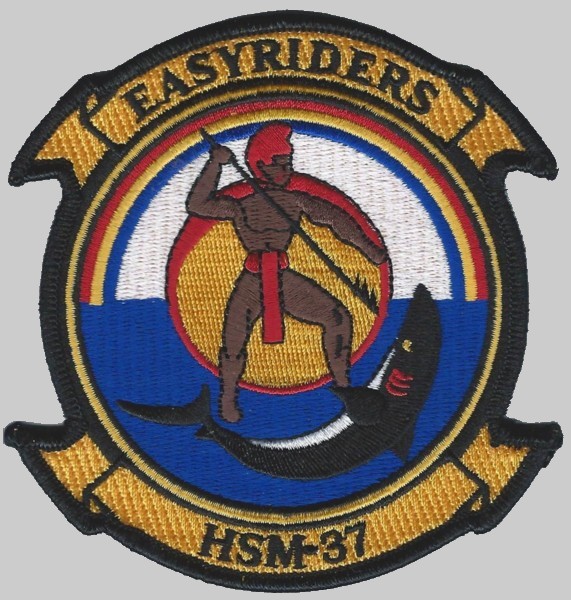 hsm-37 easyriders insignia crest patch badge helicopter maritime strike squadron us navy 02p