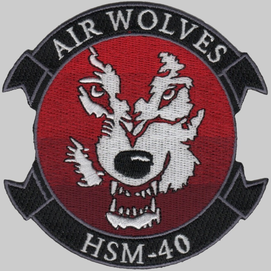 hsm-40 airwolves insignia crest patch badge helicopter maritime strike squadron 02p