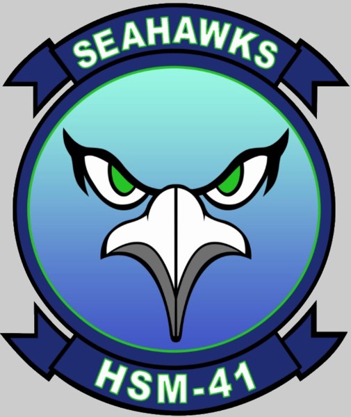 hsm-41 seahawks insignia crest patch badge helicopter maritime strike squadron mh-60r frs replacement 03x