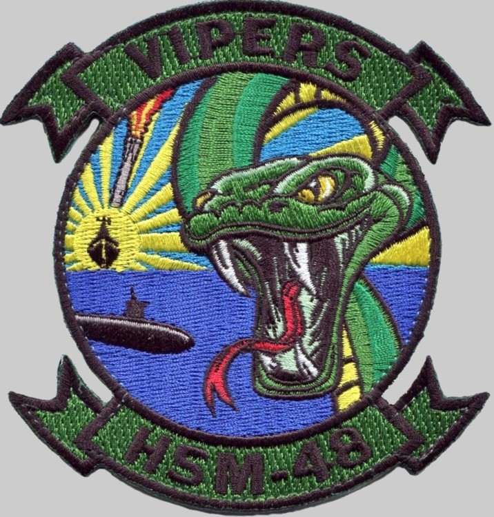 hsm-48 vipers insignia crest patch badge helicopter maritime strike squadron 02p