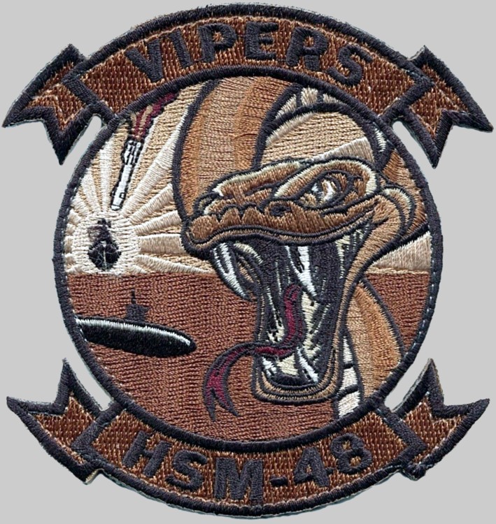 hsm-48 vipers insignia crest patch badge helicopter maritime strike squadron 03p