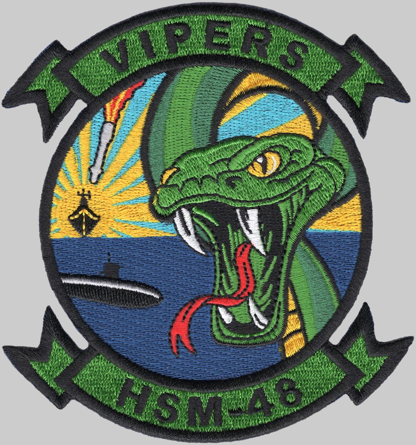 hsm-48 vipers insignia crest patch badge helicopter maritime strike squadron 04p