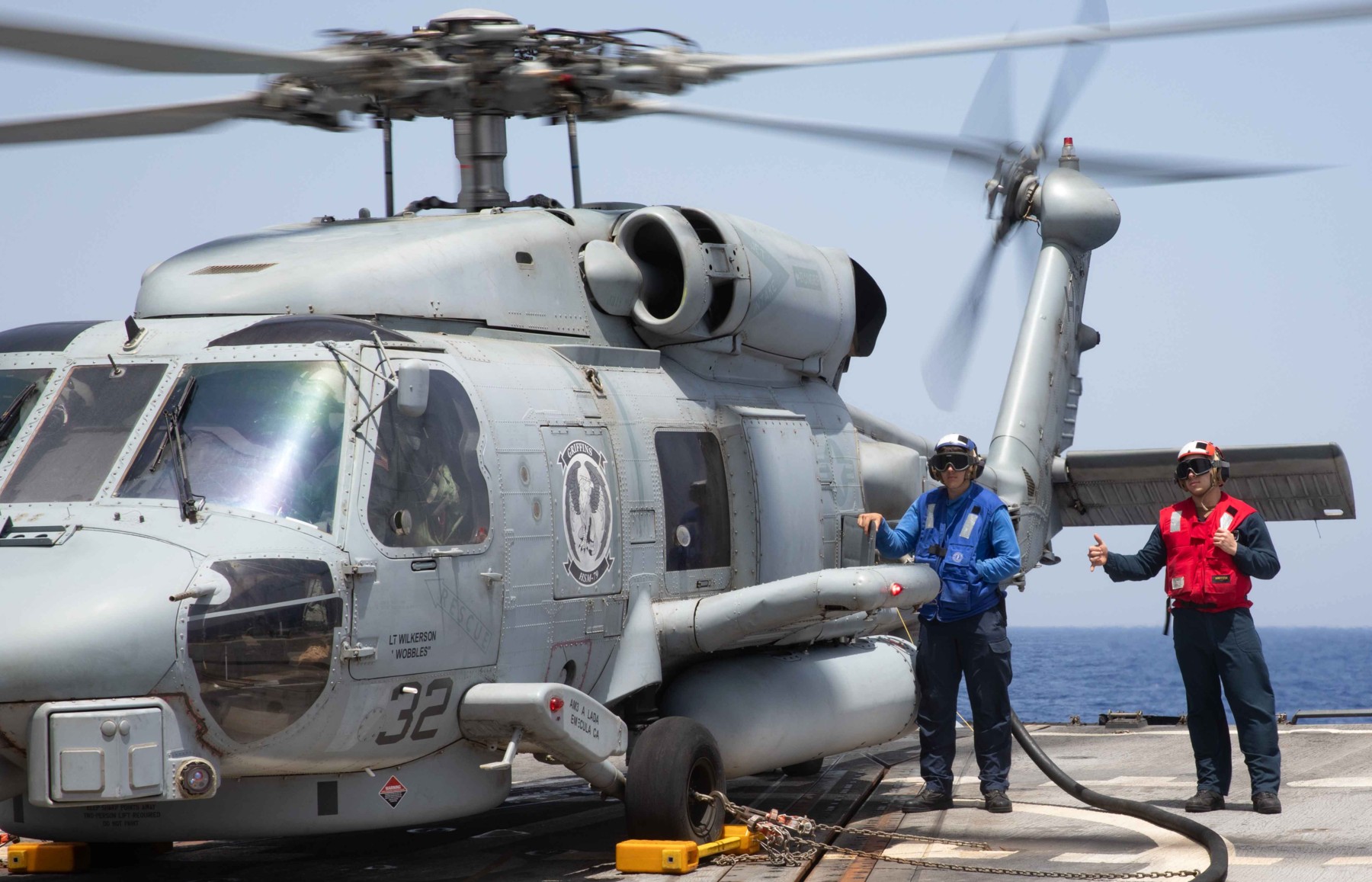 hsm-79 griffins helicopter maritime strike squadron mh-60r seahawk ddg-117 uss paul ignatius 64