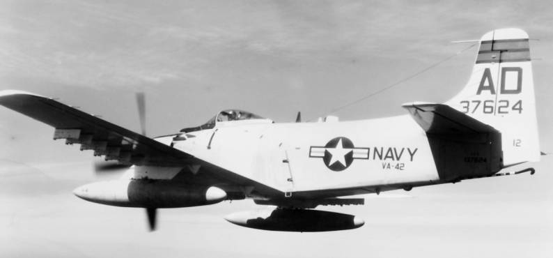 va-42 green pawns ad-6 skyraider