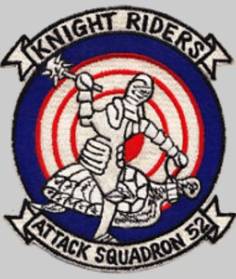 va-52 knightriders insignia crest patch badge attack squadron atkron us navy