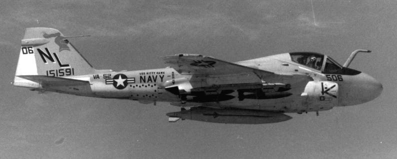 va-52 knightriders atkron a-6e intruder cvw-15 uss kitty hawk cv 63