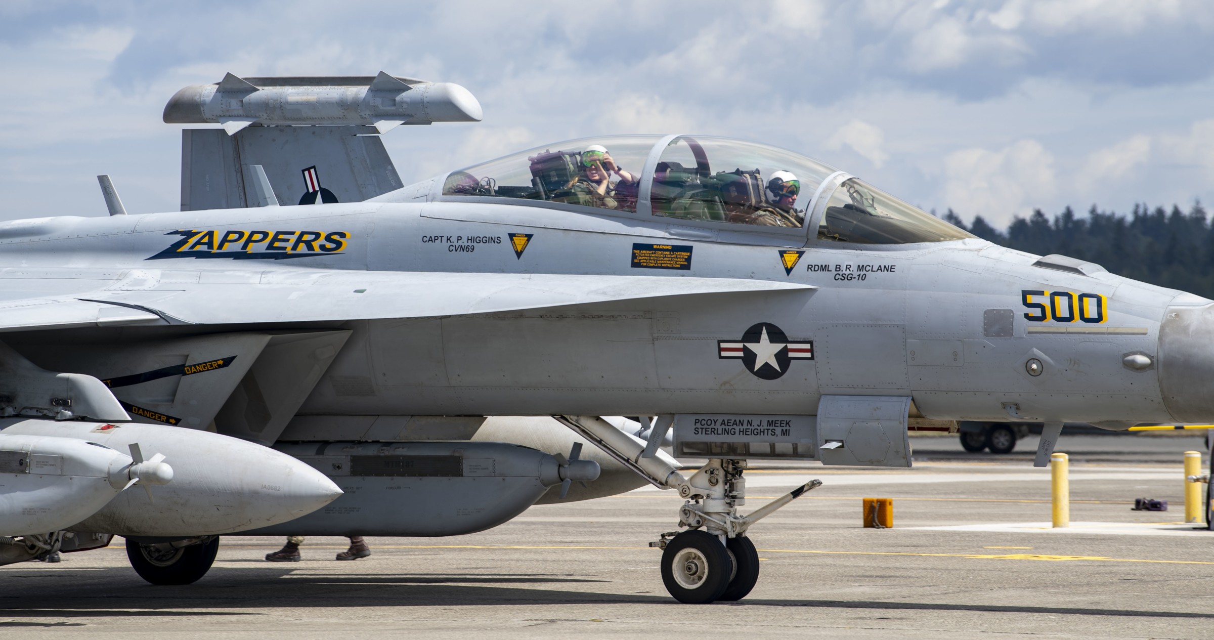 vaq-130 zappers electronic attack squadron vaqron us navy boeing ea-18g growler aircraft carrier air wing cvw-3 nas whidbey island 101