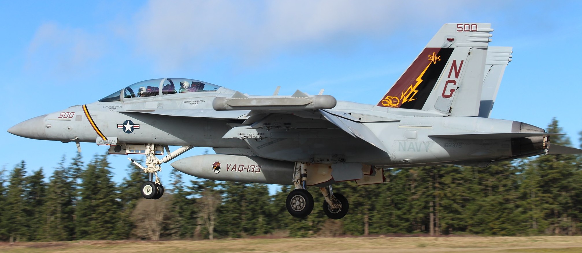 vaq-133 wizards electronic attack squadron vaqron us navy boeing ea-18g growler nas whidbey island uss cvn 66x