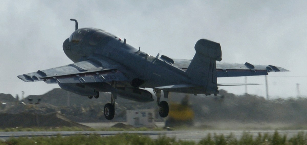 vaq-133 wizards electronic attack squadron vaqron us navy grumman ea-6b prowler bagram air base afghanistan 90