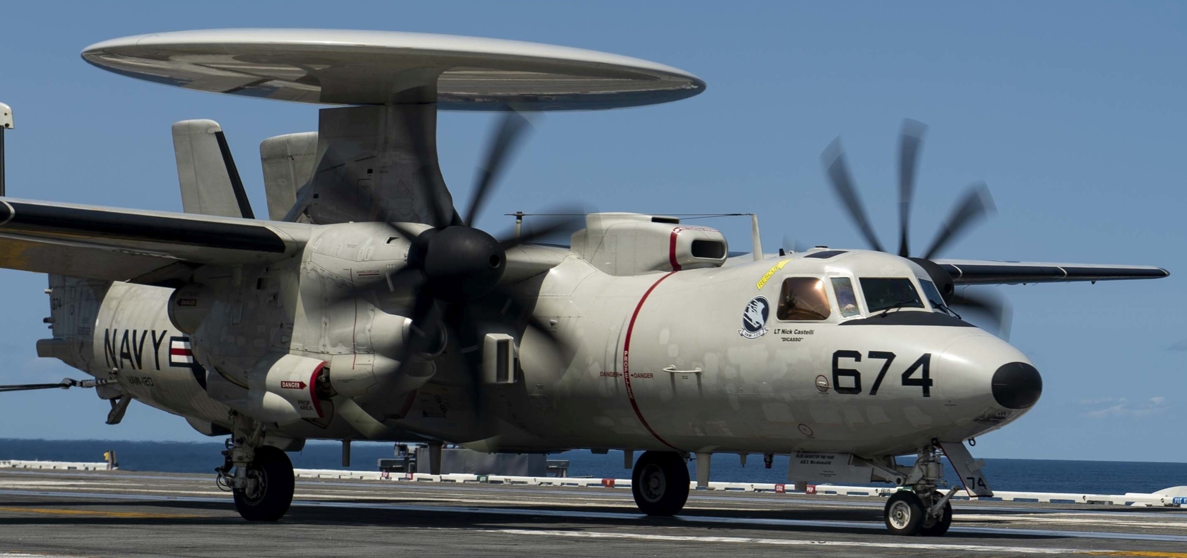 vaw-120 greyhawks airborne command control squadron e-2d advanced hawkeye replacement uss dwight d. eisenhower cvn-69 57