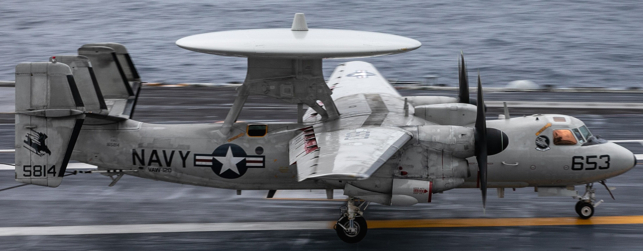 vaw-120 greyhawks airborne command control squadron e-2c hawkeye uss george h. w. bush 2023 150