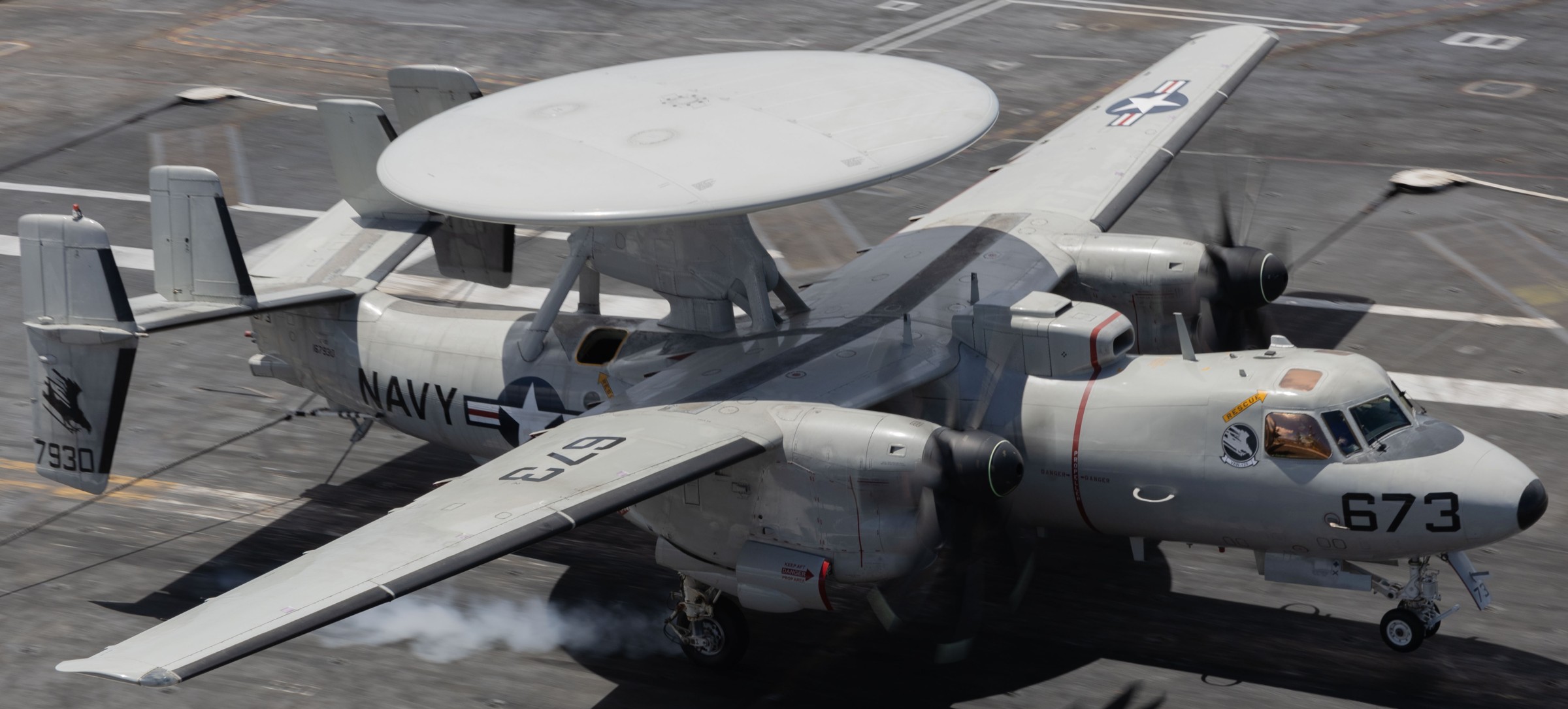 vaw-120 greyhawks airborne command control squadron e-2d advanced hawkeye cvn-75 uss harry s. truman 2024 157