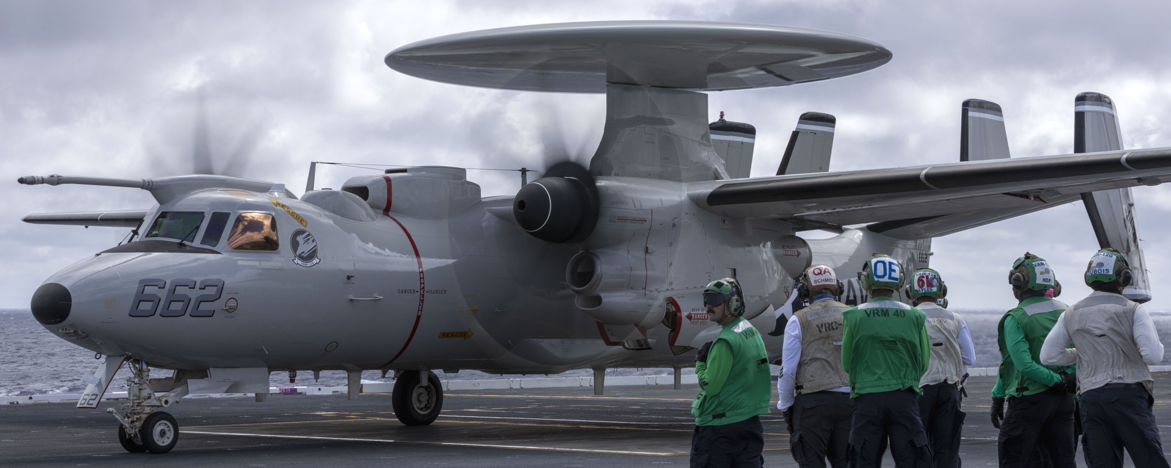 vaw-120 greyhawks airborne command control squadron e-2d advanced hawkeye cvn-78 uss gerald r. ford 2024 159