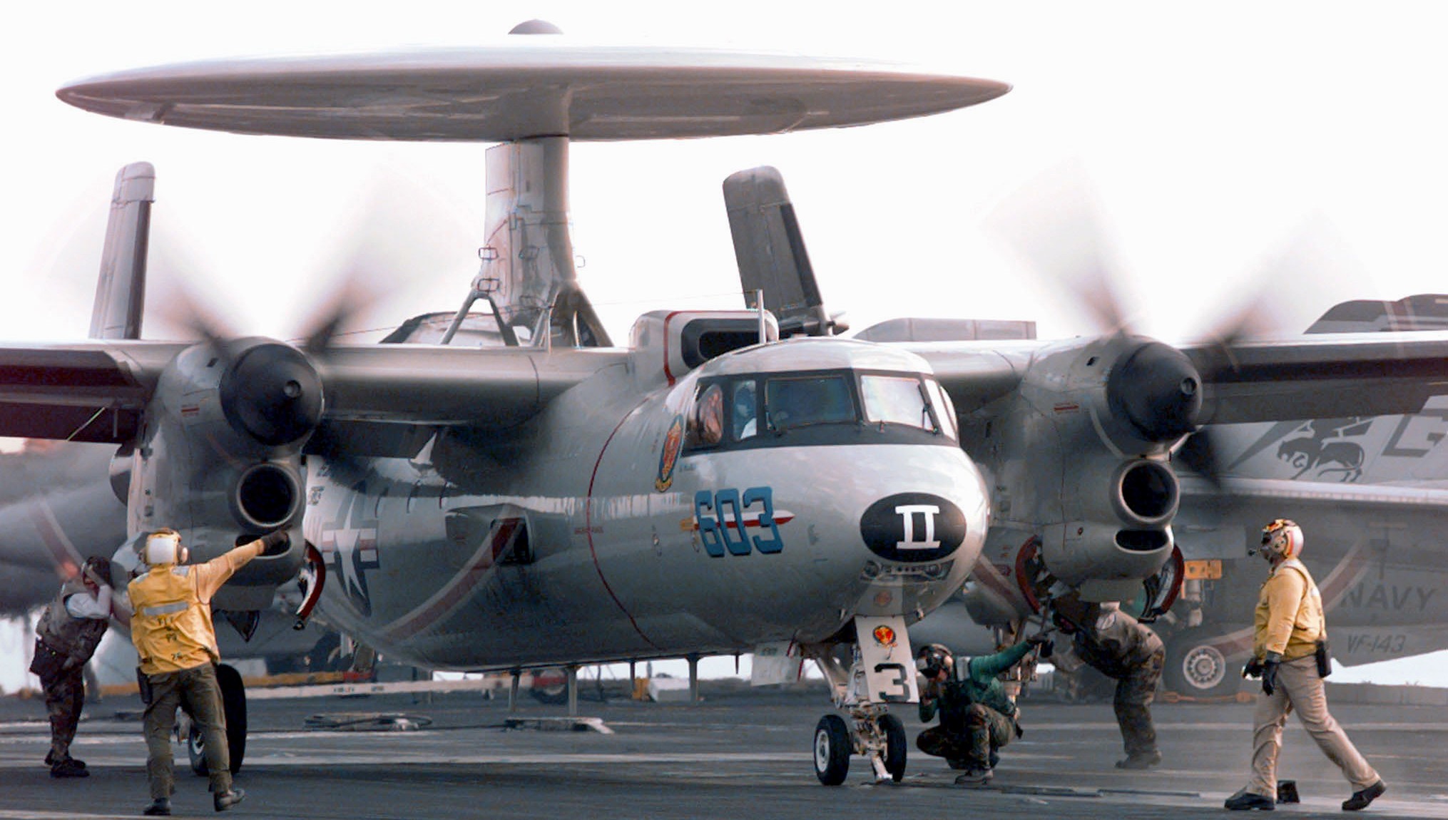 vaw-121 bluetails carrier airborne early warning squadron us navy e-2c hawkeye cvw-7 uss john c. stennis cvn-74 1998 156