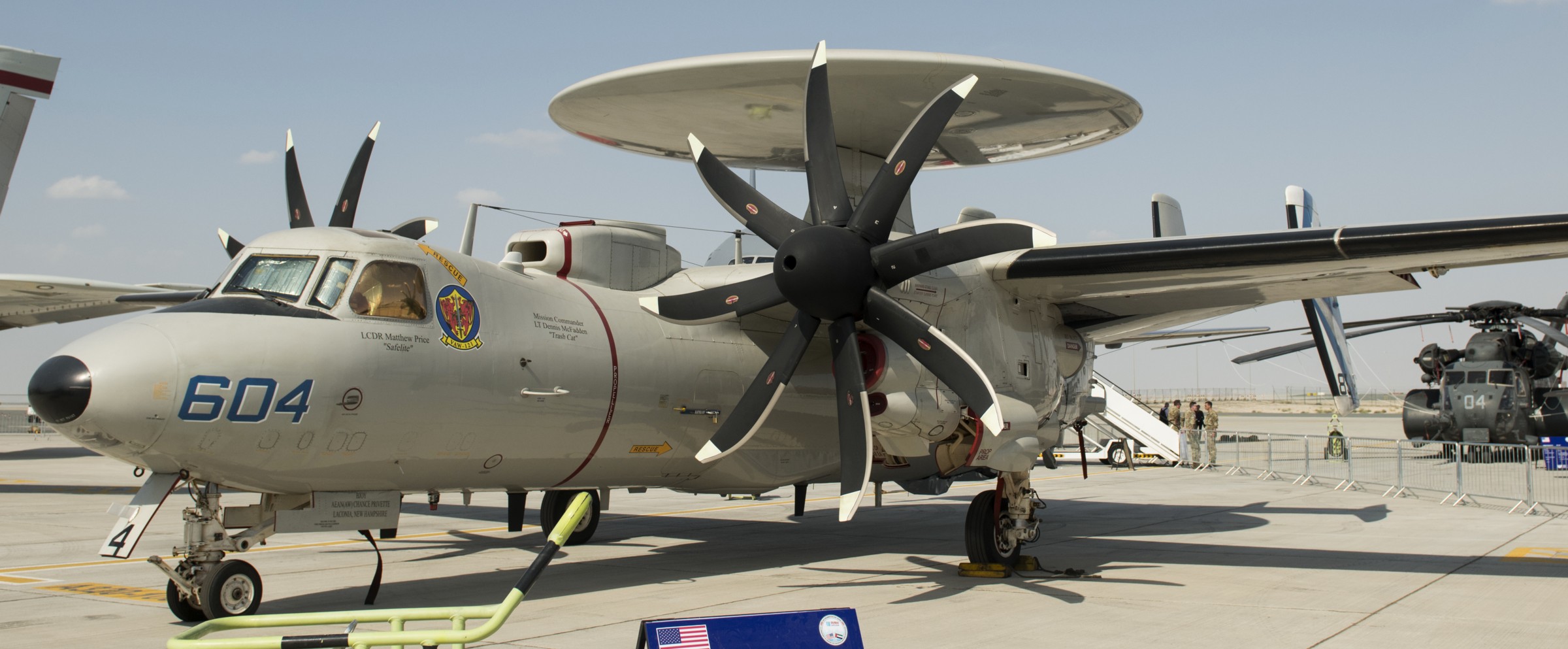 vaw-121 bluetails airborne command and control squadron us navy e-2d advanced hawkeye cvw-7 dubai air show 2019 159