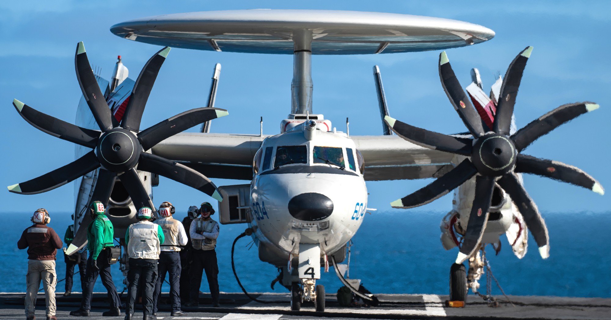 vaw-121 bluetails airborne command control squadron e-2d advanced hawkeye cvn-68 uss nimitz 2024 176