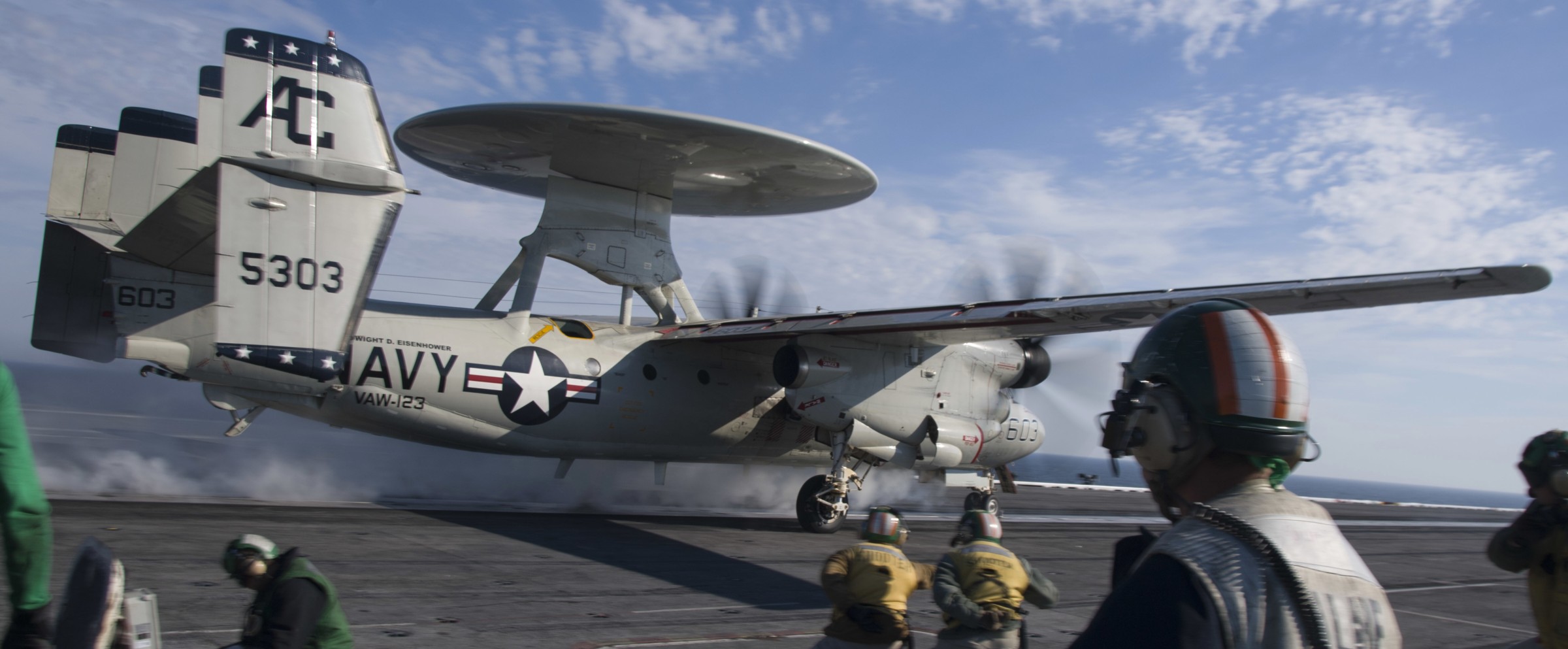 vaw-123 screwtops airborne command and control squadron cvw-3 cvn-69 uss dwight d. eisenhower 100